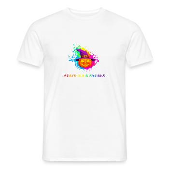 Halloween Süßes oder Saures Geschenkidee - Männer T-Shirt - Weiß - Vorne - AI Model Male 178 dark (178cm)