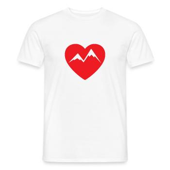 Ich liebe Berge - Männer T-Shirt - Weiß - Vorne - AI Model Male 178 dark (178cm)