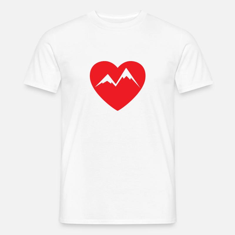 Ich liebe Berge - Männer T-Shirt - Weiß