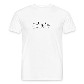 Cat Animal Nose Icon - Men's T-Shirt - white - Front - AI Model Male 178 dark (178cm)