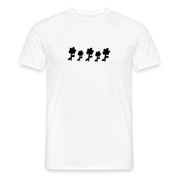 Five Flowers Plants Flower Symbol Pink - Men's T-Shirt - white - Front - AI Model Male 178 dark (178cm)