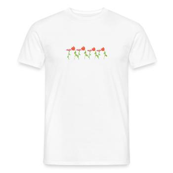 Flower Symbol Blossom Eight Flowers Shape - Men's T-Shirt - white - Front - AI Model Male 178 dark (178cm)