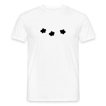 Three Flowers Flower Shape Icon - Men's T-Shirt - white - Front - AI Model Male 178 dark (178cm)