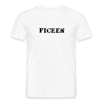 fuck - Men's T-Shirt - white - Front - AI Model Male 178 dark (178cm)