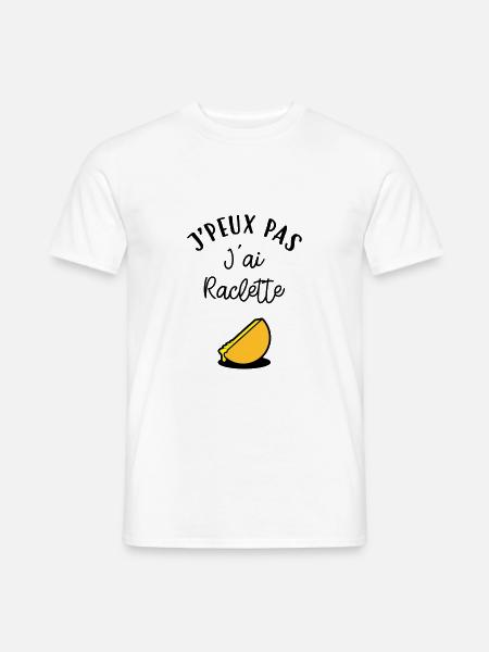 J'peux pas J'ai Raclette - T-shirt homme - blanc