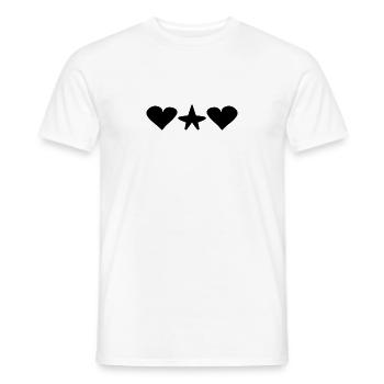 formen form herzen herz stern - Männer T-Shirt - Weiß - Vorne - AI Model Male 178 dark (178cm)