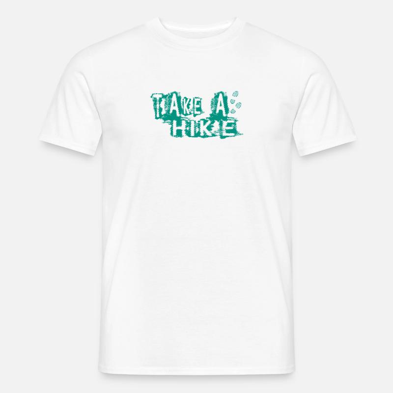 TAKE A HIKE - Männer T-Shirt - Weiß