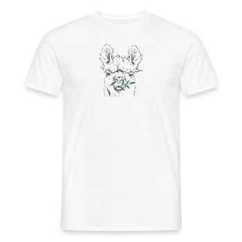 Lama, Alpaga - T-shirt homme - blanc - Devant - AI Model Male 178 dark (178cm)