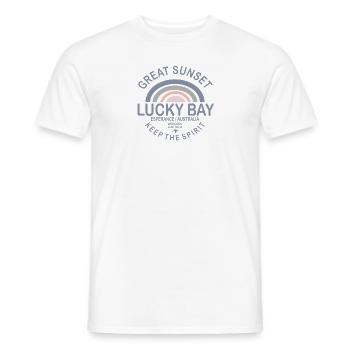 LUCKY BAY - Männer T-Shirt - Weiß - Vorne - AI Model Male 178 dark (178cm)