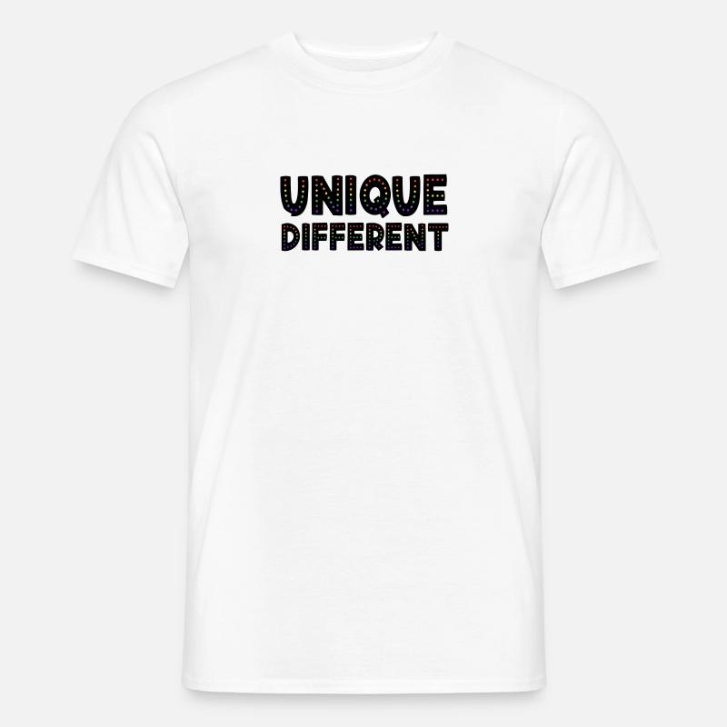 UNIQUE DIFFERENT - Männer T-Shirt - Weiß