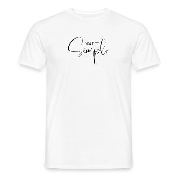 Simplifiez-vous la vie - T-shirt homme - blanc - Devant - AI Model Male 178 dark (178cm)