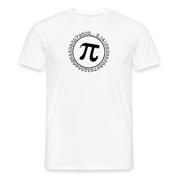 PI - Constante d’Archimède - T-shirt homme - blanc - Devant - AI Model Male 178 dark (178cm)