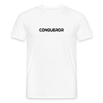 CONQUEROR - Men's T-Shirt - white - Front - AI Model Male 178 dark (178cm)