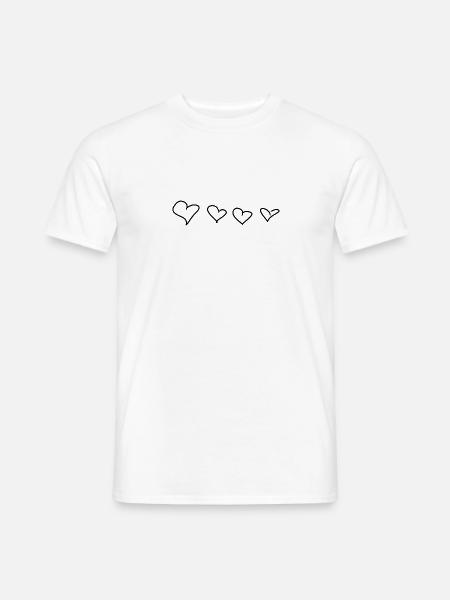 four hearts symbol love - Men's T-Shirt - white
