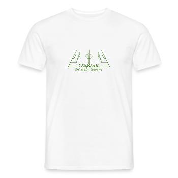 Fußball ist mein Leben! Fussball Spruch Mannschaft - Männer T-Shirt - Weiß - Vorne - AI Model Male 178 dark (178cm)