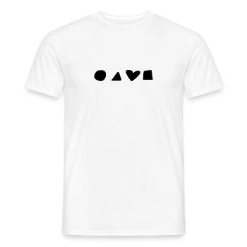 shape, heart, circle, triangle, square - Men's T-Shirt - white - Front - AI Model Male 178 dark (178cm)
