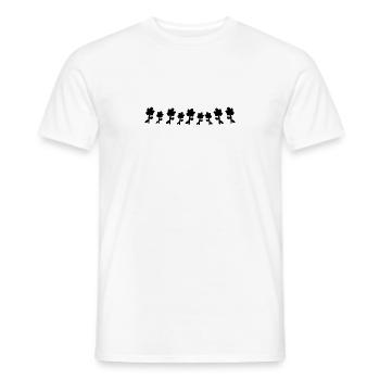 flowers plants flower icon line - Men's T-Shirt - white - Front - AI Model Male 178 dark (178cm)