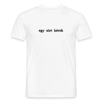 Ein Bier bitte auf Ungarisch - Männer T-Shirt - Weiß - Vorne - AI Model Male 178 dark (178cm)