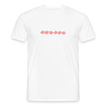 flowers blossom plant pink line icon - Men's T-Shirt - white - Front - AI Model Male 178 dark (178cm)
