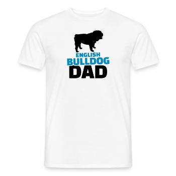 English Bulldog Dad - Men's T-Shirt - white - Front - AI Model Male 178 dark (178cm)