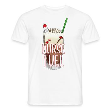 Nurse Energy Coffee Ice Cream I Cadeau - T-shirt homme - blanc - Devant - AI Model Male 178 dark (178cm)