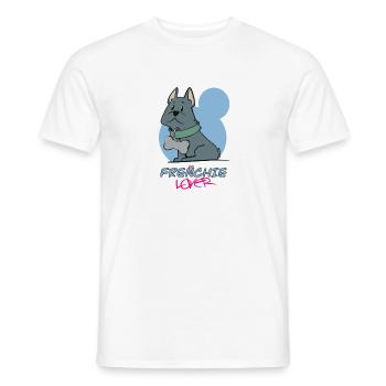 Bleu amoureux français - T-shirt homme - blanc - Devant - AI Model Male 178 dark (178cm)