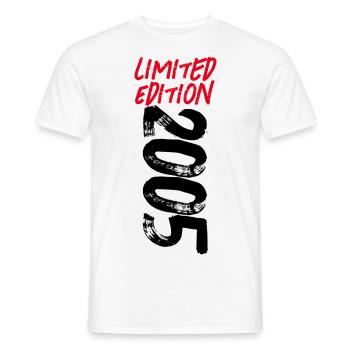 LIMITED EDITION 2005 - OF AGE - EIGHTEEN - Men's T-Shirt - white - Front - AI Model Male 178 dark (178cm)
