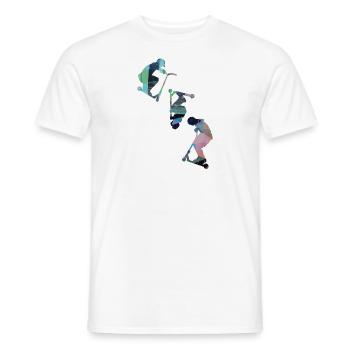 Stuntscooter,Trickscooter,tricks,stunt,e-scooter - Männer T-Shirt - Weiß - Vorne - AI Model Male 178 dark (178cm)