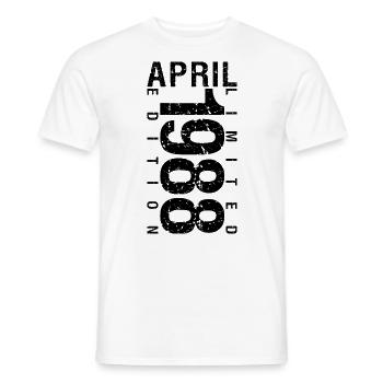 Anniversaire Avril 1988 Avril né en Avril 1988 - T-shirt homme - blanc - Devant - AI Model Male 178 dark (178cm)
