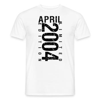 Geburtstag April 2004 April geboren im April 2004 - Männer T-Shirt - Weiß - Vorne - AI Model Male 178 dark (178cm)
