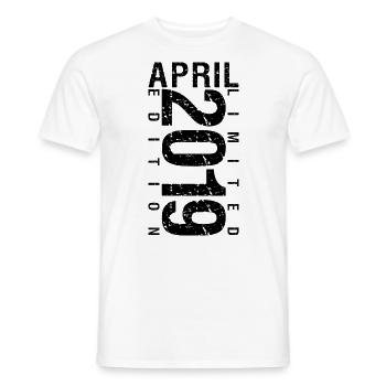 Geburtstag April 2019 April geboren im April 2019 - Männer T-Shirt - Weiß - Vorne - AI Model Male 178 dark (178cm)
