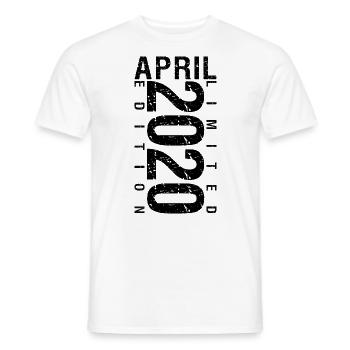 Geburtstag April 2020 April geboren im April 2020 - Männer T-Shirt - Weiß - Vorne - AI Model Male 178 dark (178cm)