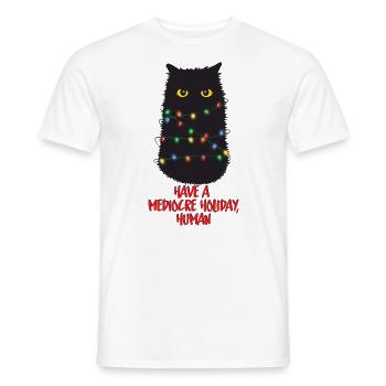 Haben Sie einen Medicre Holiday Human Cat Lover Weihnachten - Männer T-Shirt - Weiß - Vorne - AI Model Male 178 dark (178cm)