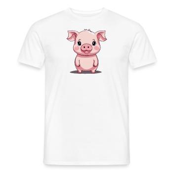 Cochon / Cochon - T-shirt homme - blanc - Devant - AI Model Male 178 dark (178cm)
