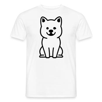 Dog - Men's T-Shirt - white - Front - AI Model Male 178 dark (178cm)