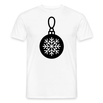 Boule de Noël - T-shirt homme - blanc - Devant - AI Model Male 178 dark (178cm)