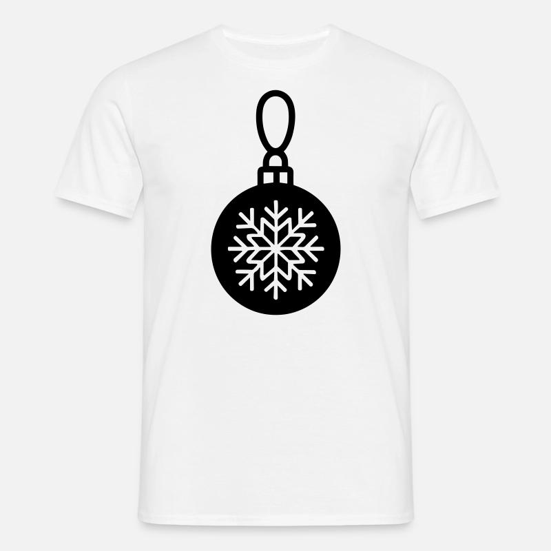 Weihnachtskugel - Männer T-Shirt - Weiß