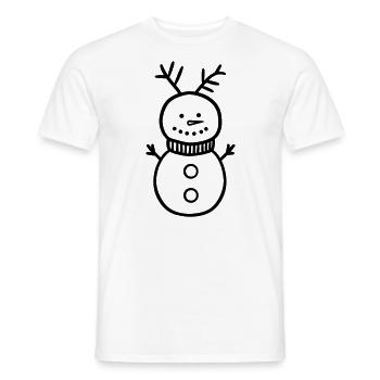 Bonhomme de neige - T-shirt homme - blanc - Devant - AI Model Male 178 dark (178cm)