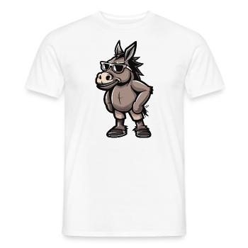 Donkey Cool Comic - Men's T-Shirt - white - Front - AI Model Male 178 dark (178cm)