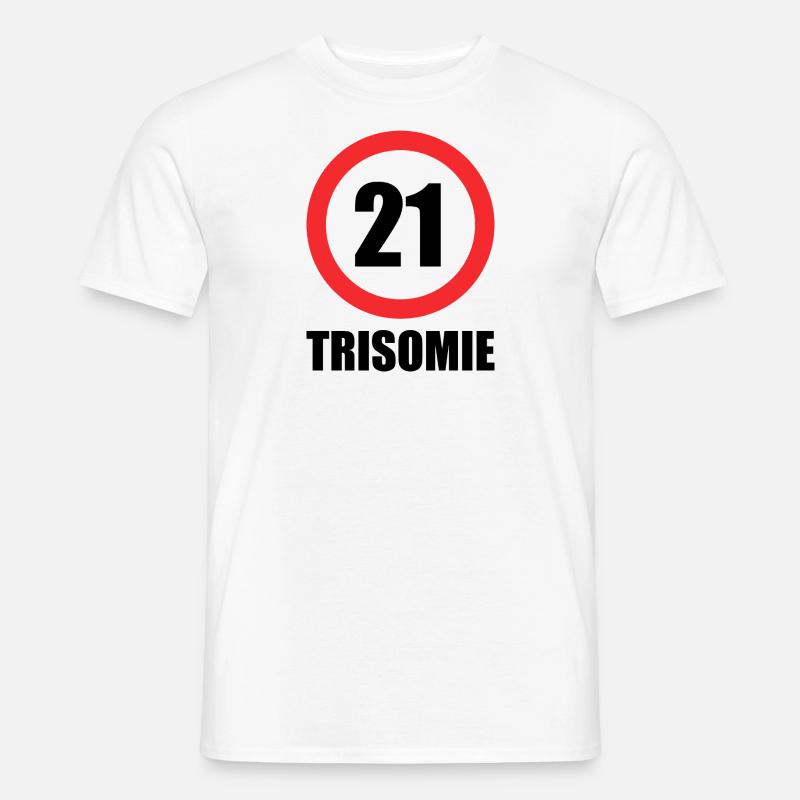 Downsyndrom - Männer T-Shirt - Weiß