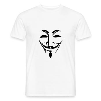 Anonymous - Männer T-Shirt - Weiß - Vorne - AI Model Male 178 dark (178cm)