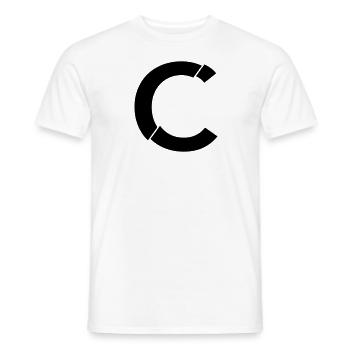 C cassé - T-shirt homme - blanc - Devant - AI Model Male 178 dark (178cm)