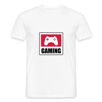 Gaming - Gamer - Männer T-Shirt - Weiß - Vorne - AI Model Male 178 dark (178cm)