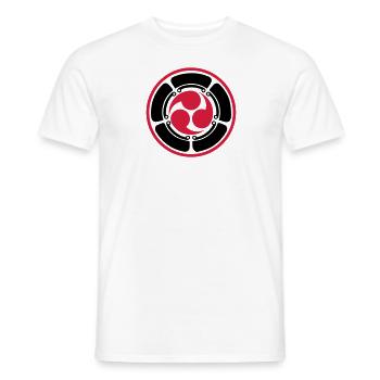 Mitsu Tomoe Japan Lotus symbol art martiaux Karate - T-shirt homme - blanc - Devant - AI Model Male 178 dark (178cm)