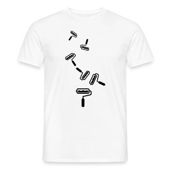 Painter Silhouette icon - Men's T-Shirt - white - Front - AI Model Male 178 dark (178cm)