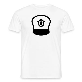 Police helmet - Men's T-Shirt - white - Front - AI Model Male 178 dark (178cm)