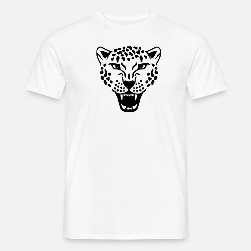Leopard - Männer T-Shirt - Weiß