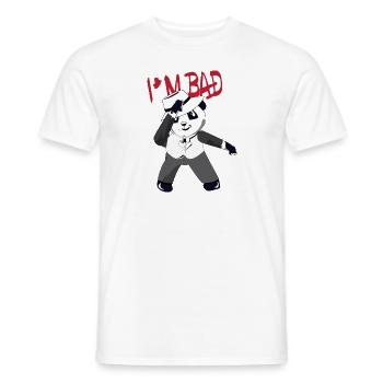Je suis BAD Dancer - Dancing Panda Bear - T-shirt homme - blanc - Devant - AI Model Male 178 dark (178cm)