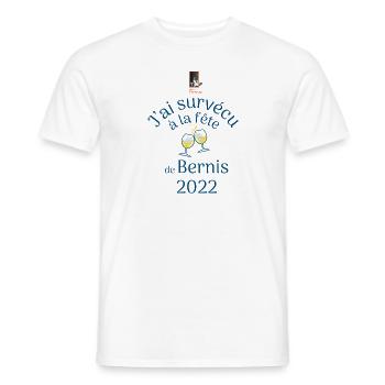 J'ai survécu à la fête à Bernis - T-shirt homme - blanc - Devant - AI Model Male 178 dark (178cm)