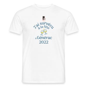 J'ai survécu à la fête à Générac - T-shirt homme - blanc - Devant - AI Model Male 178 dark (178cm)